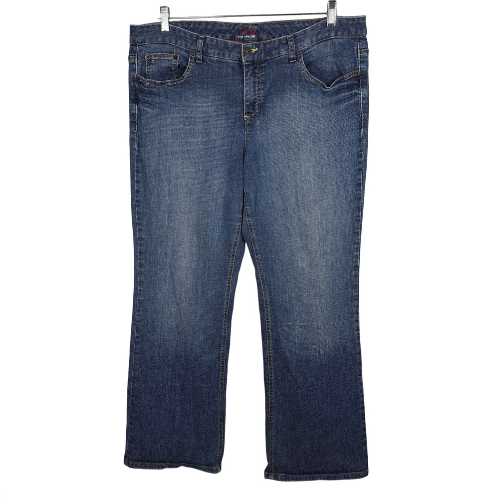 Tommy Hilfiger Womens Bootcut Jeans Medium Wash Blue Mid Rise Size 16? 39x30‎
